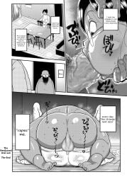 1boy 1girls anus arai-san_(kiliu) bald big_ass big_breasts black_hair blowjob breasts censored cheating cheating_wife cheek_bulge chubby cleavage comic_page cum_drip cum_in_mouth cum_in_pussy cum_in_throat cum_out_nose curvy dark-skinned_male dialogue female glasses hand_holding heart interior_background kiliu komochi_tsuma_no_arai-san light-skinned_female male male/female manga mating_press mouthful on_floor penis questionable_consent ripples shaking shaking_orgasm suprised sweat sweatdrop sweating vaginal_penetration veiny_penis