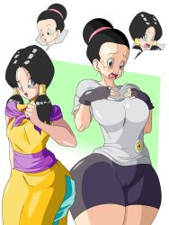 bodyswap chichi clothes_swap dragon_ball dragon_ball_super dragon_ball_z light-skinned_female light_skin mrdraman videl