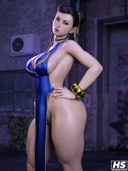 3d asian asian_female big_breasts breasts capcom casual chun-li clothed clothing duo_gale exposed_pussy exposed_vagina female hagiwara_studio human legs looking_at_viewer mature_female milf no_panties no_panties_under_dress no_underwear outdoors pale_skin pelvic_curtain public pussy sideboob street_fighter thick_thighs thighs twitter vagina