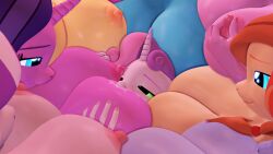 16:9 3d_(artwork) 4k absurd_res anthro anthrofied ass big_breasts big_butt bodily_fluids breast_grab breast_play breast_smother breast_sucking breastfeeding breasts cream_heart_(mlp) cup_cake_(mlp) digital_media_(artwork) equid equine female female/female friendship_is_magic group hand_on_breast hasbro hi_res horn horse huge_breasts huge_butt indigosfm lactating mammal mature_anthro mature_female milk my_little_pony nipple_fetish nipple_pinch nipple_play nipples nude pear_butter_(mlp) pinch pony smothering source_filmmaker sucking surrounded sweetie_belle_(mlp) twilight_velvet_(mlp) unicorn widescreen young yuri