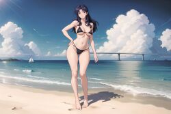 ai_generated breasts female female_only katsuragi_misato misato_katsuragi nai_diffusion neon_genesis_evangelion solo stable_diffusion swimsuit