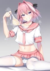 1boy 1femboy 2d 2d_(artwork) 2d_artwork androgynous astolfo_(fate) astolfo_(sailor_paladin)_(fate) athletic athletic_femboy athletic_male balls balls_in_panties balls_under_clothes belly belly_button black_bow blush blush_lines blushing blushing_at_viewer blushing_profusely bow bra bra_removed bulge bulge_in_panties bulge_through_clothing clothed clothes clothing collarbone color colored crossdressing curvaceous curves curvy curvy_body curvy_figure curvy_hips detailed_bulge enjoying enjoyment eyebrows eyebrows_visible_through_hair fate/grand_order fate_(series) femboy femboy_focus feminine feminine_body feminine_male flaccid flaccid_penis flat_chest flat_chested front_view fully_clothed grin hair_between_eyes hair_intakes hairbow hi_res high_resolution highres holding_bra human human_only kitajima_yuuki knees_together knees_together_feet_apart legwear light-skinned_femboy light-skinned_male light_skin lingerie looking_at_viewer looking_pleasured male male_focus male_only midriff miniskirt mouth_open multicolored_hair navel neckerchief no_nude no_penetration no_sex official_alternate_costume on_floor open_mouth otoko_no_ko otokonoko panties penis penis_in_panties penis_under_clothes penis_under_panties penis_under_skirt pink_hair pink_neckerchief pink_sailor_collar pink_skirt pleated_skirt polka_dot polka_dot_bra purple_eyes removing_bra removing_bra_under_shirt sailor_collar sailor_uniform school_uniform schoolgirl_uniform serafuku shiny shiny_hair shiny_skin shirt short_skirt short_sleeves simple_background sitting skirt slim_waist small_penis small_waist smile smiling smiling_at_viewer solo solo_focus steaming_body straight_hair streaked_hair taking_clothes_off taking_off_bra teeth_clenched teeth_showing testicles thick_thighs thigh_highs thighhighs thighs thin_waist trap underwear wariza white_hair white_legwear white_panties white_shirt white_thighhighs wide_hips