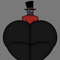 1boy ass big_ass big_butt black_hat black_hat_(villainous) black_skin butt cartoon_network exaggerated exaggerated_anatomy fat_ass fat_butt fully_clothed huge_ass huge_butt looking_at_viewer looking_back looking_back_at_viewer male male_only solo thick_ass thick_butt villainous warner_brothers wik45