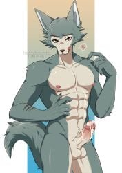 anthro beastars full_color furry_only hi_res high_resolution highres legoshi_(beastars) male_only renayumearts solo uncensored uncensored_penis