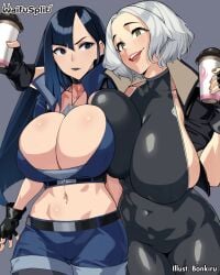 2girls ass athletic athletic_female big_ass big_breasts bonkiru bottom_heavy breasts bust busty chest cleavage curvaceous curvy curvy_figure digital_drawing_(artwork) digital_media_(artwork) eyebrows eyelashes eyes female female_focus fit fit_female hair hips hourglass_figure huge_ass huge_breasts human judy_(waifusplit) large_ass large_breasts legs light-skinned_female light_skin lips mature mature_female miss_hazard original original_character original_characters slim slim_waist thick thick_hips thick_legs thick_thighs thighs top_heavy top_heavy_breasts upper_body voluptuous voluptuous_female waifusplit waist wide_hips