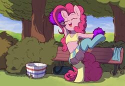 big_crotchboobs crotchboobs earth_pony equine equine_genitalia female female_focus female_only feral friendship_is_magic my_little_pony pinkie_pie_(mlp) pony solo_female text yoditax