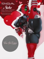 1girls 2023 2d 2d_(artwork) areola areolae ass assaultron big_ass big_breasts big_thighs breasts busty cleavage curvaceous curvy curvy_body curvy_female curvy_figure eyelashes fallout fallout_4 female female_focus female_only flexible green_eyes heart heart_eye heart_eyes hi_res high_heels highres hourglass_figure large_ass large_breasts large_thighs leg_up nipples one_eye pocket_pussy pussy pussy_juice red_clothing red_thighhighs robot robot_girl robot_joints skindentation solo solo_female solo_focus splits standing_split striped_thighhighs tenga tenga_girl tenga_outfit thekite thick_thighs thighhighs thighs vagina vertical_splits vex_(thekite) voluptuous