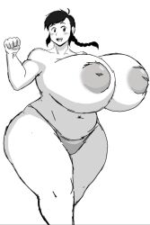 1girls 2023 alternate_version_available areolae ass bangs belly belly_button big_ass big_breasts bikini bikini_bottom black_and_white black_hair braid braided_ponytail breasts busty calves clothed clothed_female clothes clothing curvaceous curvy female front_view gigantic_breasts greyscale hair happy huge_ass huge_breasts human inverted_nipples large_areolae large_ass large_breasts legs_together light-skinned_female light_skin long_hair marina_(harorlood) momiji_(artist) monochrome navel nipples open_mouth original original_character partially_clothed ponytail puffy_areola skimpy smile smiling solo standing stomach teeth thick_thighs thighs thong three-quarter_portrait tongue topless voluptuous wide_hips