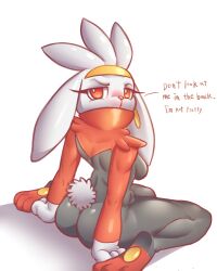 2d anthro blackhiro76 female furry lagomorph nintendo pokémon_(species) pokemon raboot