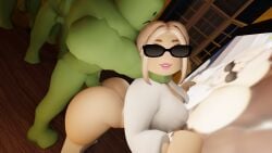 1girls 3d anal anal_penetration anal_sex big_ass from_behind roblox robloxian self_upload tagme vepho3dx white_clothing zombie