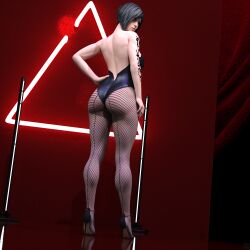 1girls 3d asian asian_female back big_ass faith_connors faith_connors_(mirror's_edge_catalyst) female female_only freedomcosplay2021 mirror's_edge mirror's_edge_catalyst neon_lights solo