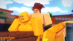 1boy 1girls 3d ass bald big_ass big_breasts big_penis breasts brown clothed_male_nude_female female hair heart heart-shaped_pupils iamcringe jeans light_skin light_skinned_male looking_pleasured male mine-imator minecraft penis pussy roblox robloxian sex yellow_skin