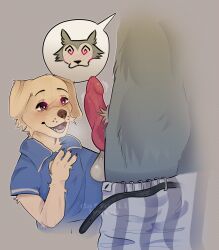 2boys anthro anthro_on_anthro beastars blowjob canine comic daffodil_honey_(artist) gay jack_(beastars) knot legoshi_(beastars) male male/male male_only wolf