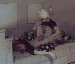 2boys abs anal anal_insertion anal_sex athletic athletic_male bottomless eijirou_kirishima erection gay katsuki_bakugou male male/male male_only muscular muscular_male my_hero_academia precum sleep_molestation sleep_sex sleeping somnophilia syblatortue tagme yaoi