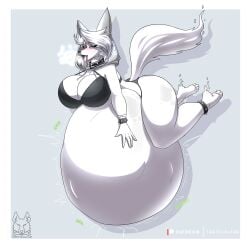 belly belly_button big_belly big_breasts furry huge_breasts tacticalfur tagme tail thick_thighs tongue_out