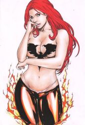 bikini bra here_comes_tomorrow jean_grey lewd marvel marvel_comics marvel_girl panties phoenix_(x-men) underwear x-men