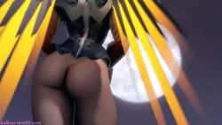 1girls 3d angela_ziegler animated ass female female_only human kallenz mercy no_sound overwatch pale_skin solo solo_female tagme video