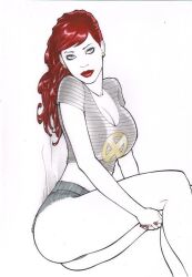 crop_top jean_grey marvel marvel_comics marvel_girl panties phoenix_(x-men) underwear x-men