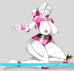 1girls 2023 arcee arcee_(g1) artist_logo autobot big_breasts black_nipples breasts busty curvaceous curvy curvy_body curvy_female curvy_figure dark_nipples female female_autobots female_only hourglass_figure huge_breasts jet_doodling large_breasts nipples on_knees robot robot_girl slim_waist solo thick_thighs transformers transformers_g1 twitter_username