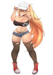 blonde_hair breasts chocotoffy commission tagme tagme_(character) thighs