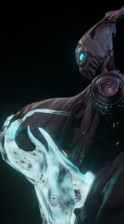 1girls 3d 3d_(artwork) alien_girl breasts glowing_eyes huge_breasts large_breasts ozcg888 ropalolyst_(warframe) sentient_(warframe) simple_background warframe