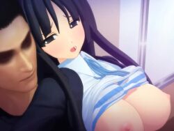 1girls 3d animated artstyle_conflict big_breasts blowjob cum_in_pussy k-on! licking licking_penis longer_than_10_minutes longer_than_15_minutes longer_than_20_minutes longer_than_5_minutes miconisomi mio_akiyama_(k-on!) mosaic_censoring paizuri penis_lick rape school_uniform sound striped_panties tagme titfuck titjob video