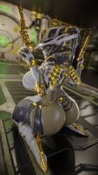 3d 3d_(artwork) ass breasts curvy curvy_figure dat_ass hips holding_hands huge_ass huge_breasts large_ass large_breasts mesa_(warframe) mesa_prime_(warframe) niki3d solo solo_female thick_thighs thighs warframe wide_hips