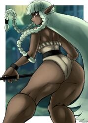 1female 1girl 1girls 2024 2d 2d_(artwork) ass back_view big_ass big_thighs braid braided_hair brown_eyes charge_sol dark-skinned_female dark_body dark_elf dark_skin elf elf_ears elf_female elf_girl female female_only fit fit_female green_hair highres hime_cut hot_body huge_ass leotard long_hair long_hair_female muscular_female muscular_legs muscular_thighs nice_ass rosalinde_(unicorn_overlord) sketch small_breasts solo solo_female tagme thick thick_ass thick_legs thick_thighs unicorn_overlord vanillaware very_long_hair white_leotard