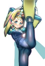 2020 android blonde_hair bodysuit dgrp mega_man mega_man_x pallette robot robot_girl stretching