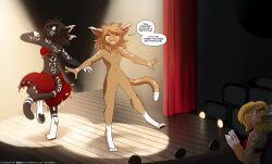 anthro basitin brown_fur brown_hair dancing eye_closed female fluffy fluffy_ears fluffy_hair fluffy_tail fluffy_tails furry happy madelyn_adelaide nude nude_female pawpads paws public public_nudity smile tail twokinds webcomic webcomic_character yiff