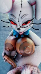 2021 3d absurd_res anthro areola bedroom_eyes big_areola big_breasts big_penis black_eyes black_nose blue_bow_tie breasts buckteeth duo female female_focus first_person_view five_nights_at_freddy's floor genitals grey_body hand_on_penis hi_res huge_breasts human human_on_anthro imminent_sex interspecies lagomorph leporid looking_at_viewer male male/female male_pov mammal narrowed_eyes nipples palisal partial_male penis rabbit race_swap red_sclera scottgames seductive solo_focus standing stitch_(sewing) teeth tile tile_floor tongue tongue_out vanny_(fnaf)