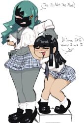 :3 blush brialzebubbie cassette_girl cassette_goon fondling friday_night_funkin friday_night_funkin_mod groping school_uniform sp4gh3tt1_(artist) tagme uniform