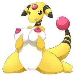 ampharos angry anthro big_breasts breast_squish breasts caprine female frown furry iabelle lifting_breasts nintendo nipples pokemon pokemon_(species) pussy scowl spread_legs spreading video_games