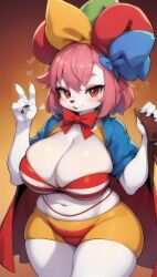 ai_generated anthro awokose big_breasts big_hips big_thighs clown clown_girl clown_makeup funny furry furry_breasts furry_female huge_breasts huge_hips huge_thighs stable_diffusion thick thick_thighs venus_body