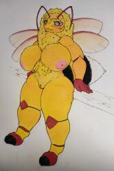 absurd_res breasts bumblebee_(disambiguation) hi_res invalid_tag nsfw paper slightly_chubby thick thick_thighs traditional_media_(artwork)