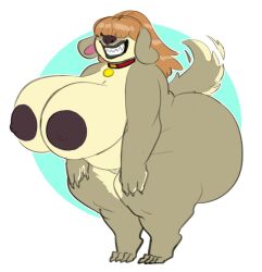 1girls 2020 anthro areola areolae ass big_areola big_ass big_breasts black_areola black_nipples bottom_heavy breasts brown_hair canine canine_humanoid collar commission deborah_(vdisco) dog_ears dog_girl dog_nose dog_tail dongwongtang eyes_covered fat_ass female female_focus furry gigantic_ass hair_covering_eyes huge_ass huge_breasts large_ass large_breasts nipples nude nude_female open_mouth open_smile original original_character sharp_teeth short_hair shortstack smile solo solo_focus thick_thighs white_background wide_ass wide_hips