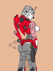 1girls arcee arcee_(rotb) ass autobot big_ass big_breasts blush breast_squish breasts cum drool drooling female female_autobots female_only lactating lactation nipple rear_view robot_girl robot_humanoid sideboob solo transformers transformers_rise_of_the_beasts