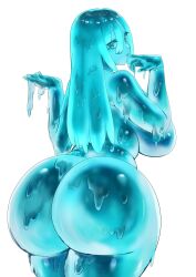 1girls ass big_ass blue_body bubble_ass bubble_butt female female_only huge_ass monster_girl remomon slime slime_girl tagme thick_ass thick_thighs