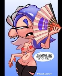 blue_hair norehana_art shiver_(splatoon) splatoon splatoon_3