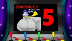 arcade ass ass_focus big_ass big_butt bottom_heavy breathotter kdgamer015 male non-human non-human_only randy_j._squirrel text toony