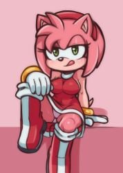 1girls 2022 amy_rose bedroom_eyes boots brachyzoid breasts clothed gloves green_eyes hairband looking_at_viewer panties pink_fur skirt solo sonic_(series) tongue_out upskirt