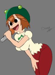 1girls breasts brown_hair doopv12 hat mega_man mega_man_battle_network midorikawa_kero ribitta wide_hips