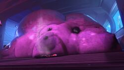 blob fat full_body_inflation growth hyper hyper_fat hyper_growth immobile mass_effect morbidly_obese obese quarian rafiler sfm ssbbw sunken_head sunken_limbs tali'zorah_nar_rayya