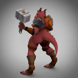 3d animated anthro bambookat furry kobold mp4 no_sound solo tagme turntable_(animation) video