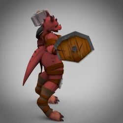 3d animated anthro bambookat furry kobold mp4 no_sound solo tagme turntable_(animation) video