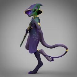 3d animated anthro bambookat furry kobold mp4 no_sound solo tagme turntable_(animation) video