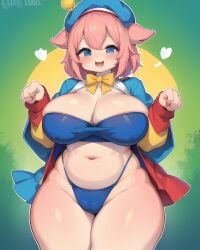 adorable ai_generated awokose clown clown_girl cute cute_face huge_breasts shortstack