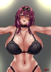 1girls big_breasts blush bra breasts cleavage female female_only heart-shaped_pupils honkai:_star_rail huge_breasts kafka_(honkai:_star_rail) large_breasts looking_at_viewer mature_female milf navel solo solo_female underwear voluptuous ynggvar