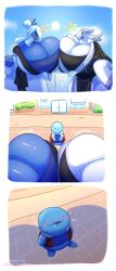 anthro big_breasts breasts giant_breasts gigantic_breasts huge_breasts large_breasts massive_breasts mienshao nintendo oddly_bally pokémon_(species) pokemon pokemon_(species) quagsire sawk