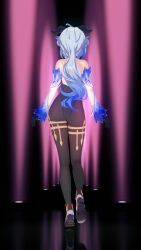 1girls 3d 9:16 animated ass ass_shake black_gloves black_leotard blue_hair bodystocking bodysuit boots female female_only ganyu_(genshin_impact) genshin_impact gloves hip_sway horns kksallyear koikatsu leotard light-skinned_female long_hair no_sound pantyhose shorter_than_10_seconds tagme vertical_video video video_game_character walking walking_away